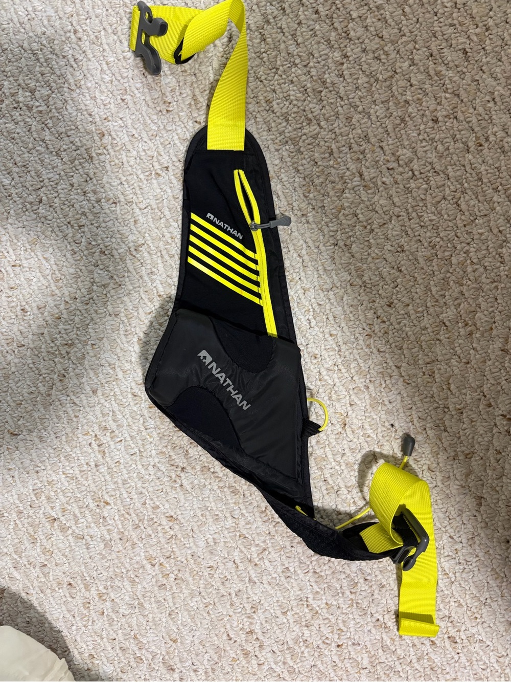 Nathan Reflective Running Belt with Neon Yellow Accents